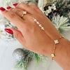 Ring bracelet • Pearl + Gold