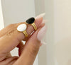 Gold Black or White Ring