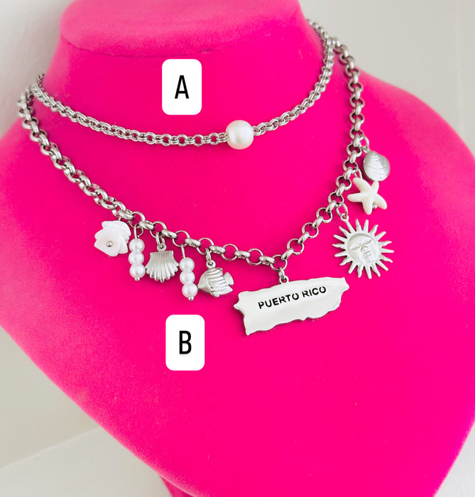 Puerto Rico Silver Collar + choker