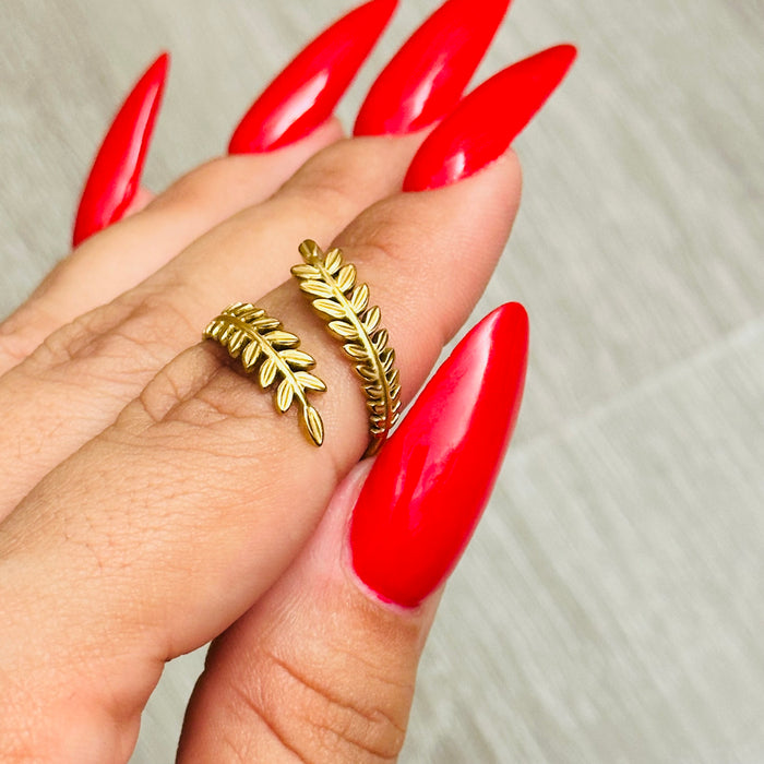 Gold leaf ring • ajustable