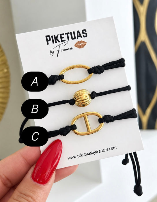 Black + Gold • ajustables (son individuales )