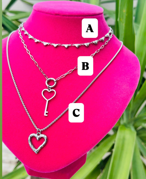 Valentine Silver Collars