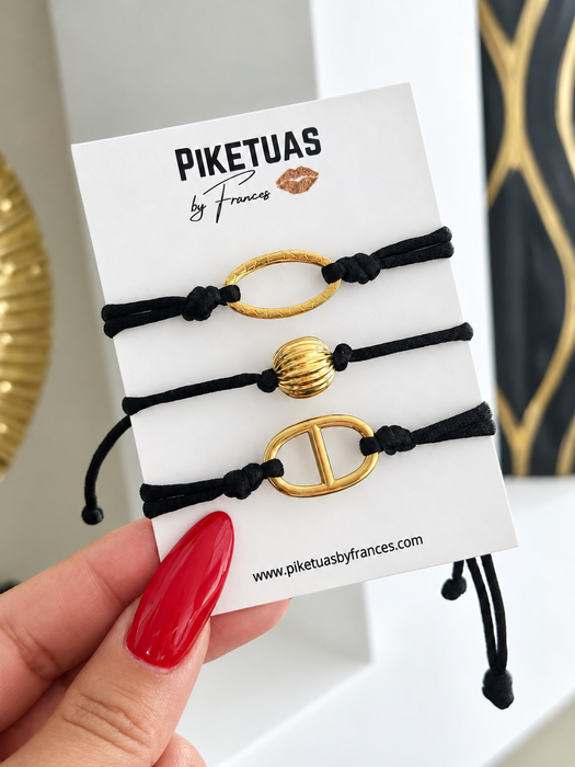Black + Gold • ajustables (son individuales )