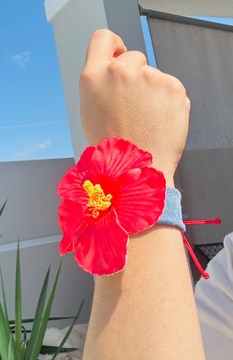 Flor • Pulsera de mahón Ajustable•