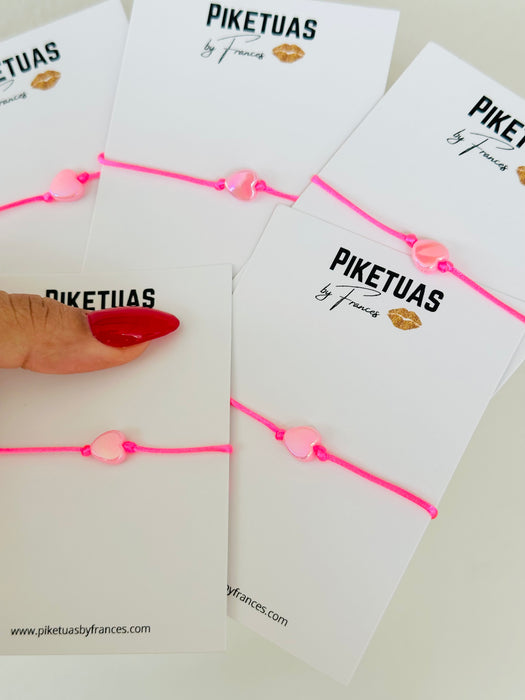Bundle • 5 pulseras x $9.00 • Corazón Rosa • Valentine