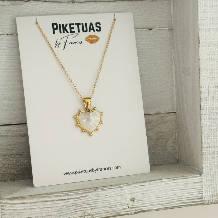 Heart White Gold Collar