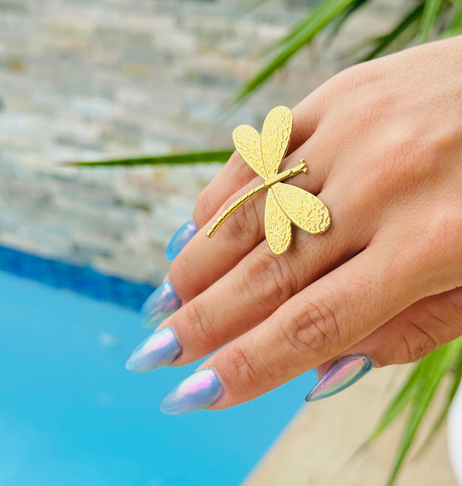 Libélula • Gold Ring • ajustable
