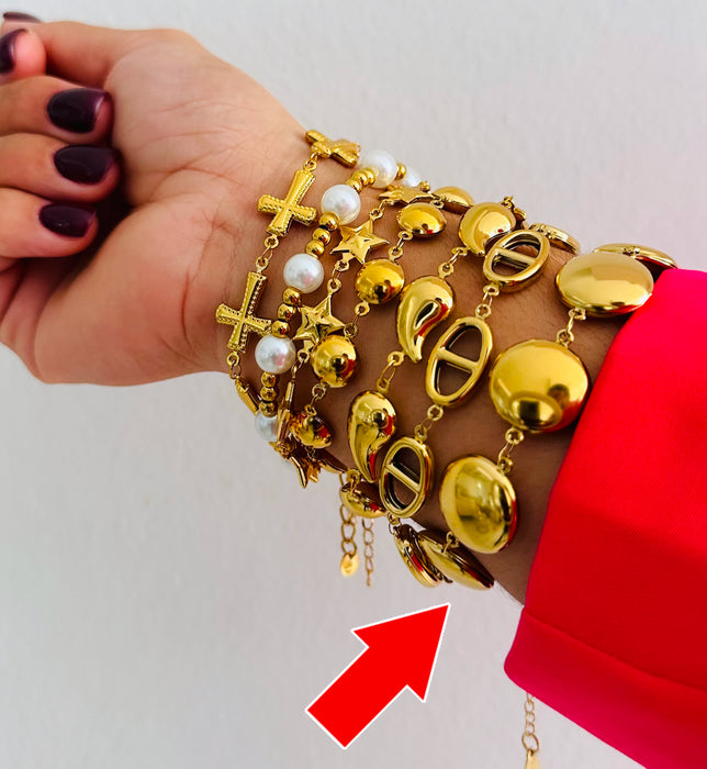 Big Circule • Gold Bracelet