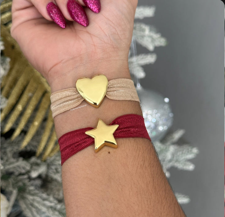 Big Star • Heart • Bracelets • Varios colores a escoger la cinta