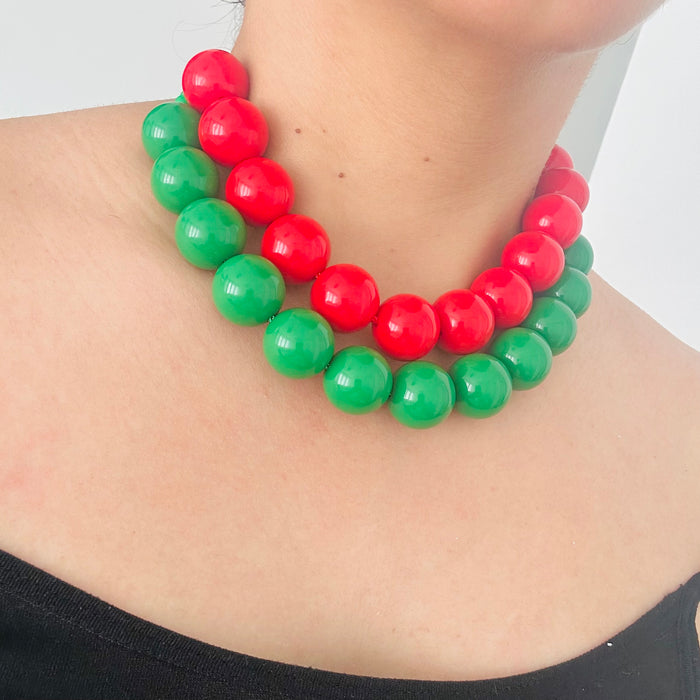 Chunky Collar Red or Green