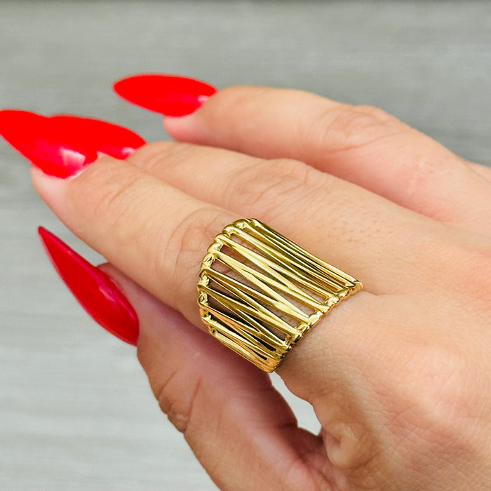 Chunky Gold Ring • ajustable