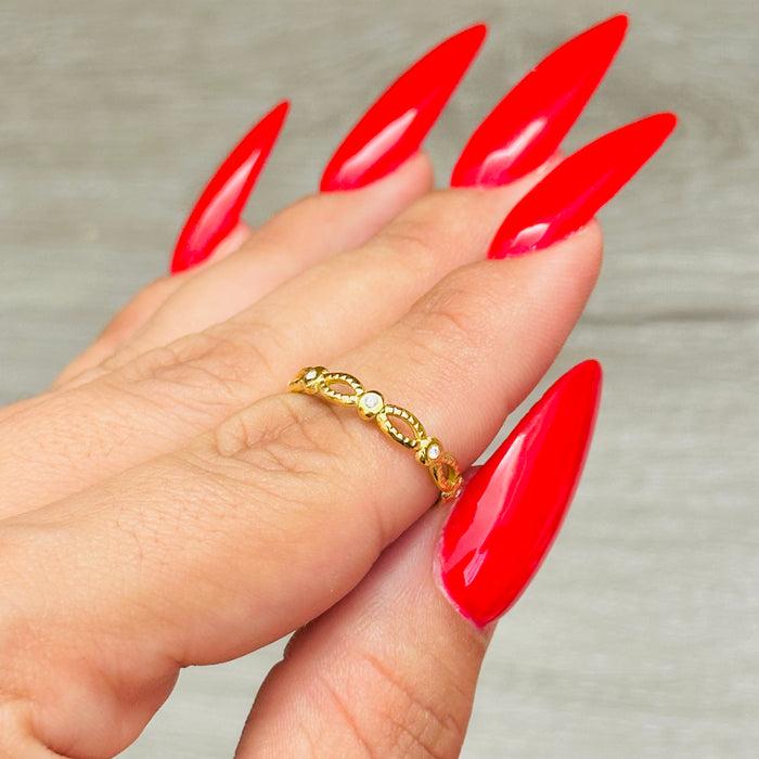 Gold Diamond Ring • ajustable