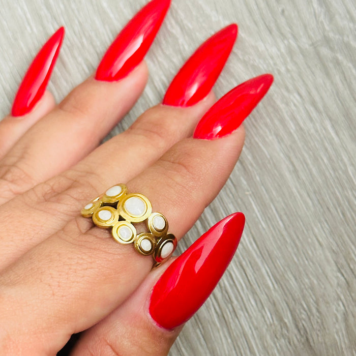 White Gold Ring • ajustable