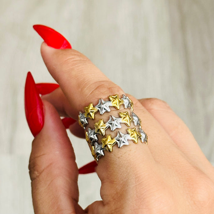 Star Ring • doble Tono• ajustable