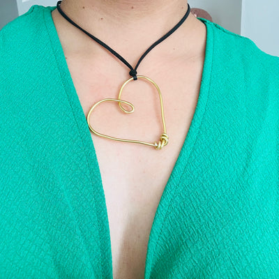 Heart Gold or Silver collar