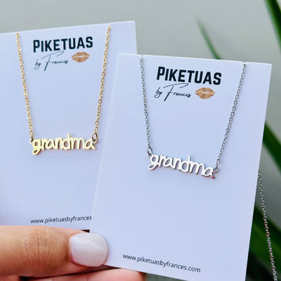 Grandma • Abuela • Collar Gold or Silver