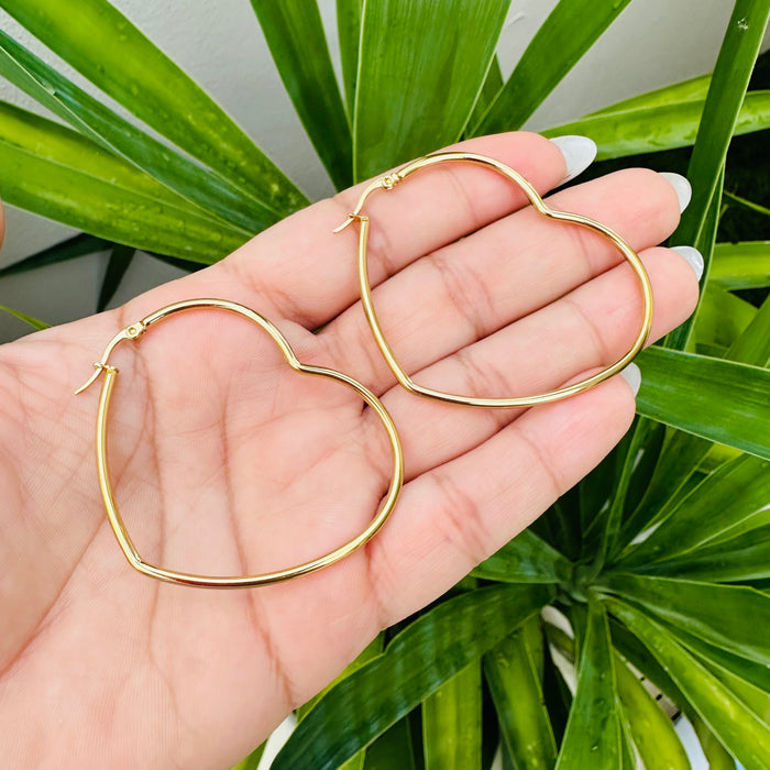 Heart Gold Hoop