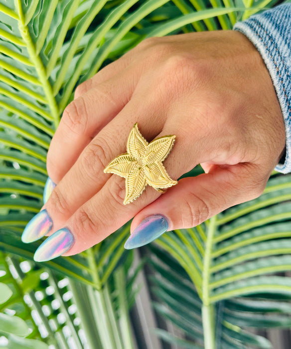 Star Sea Gold Ring • ajustable