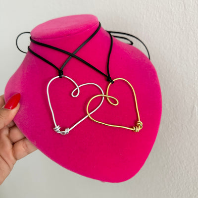 Heart Gold or Silver collar