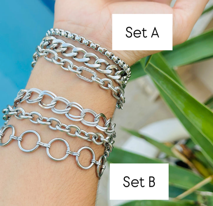 Set• Bundle Silver Bracelets
