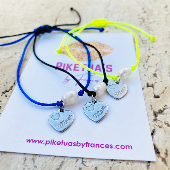 Mom - Pearl - ajustable bracelet