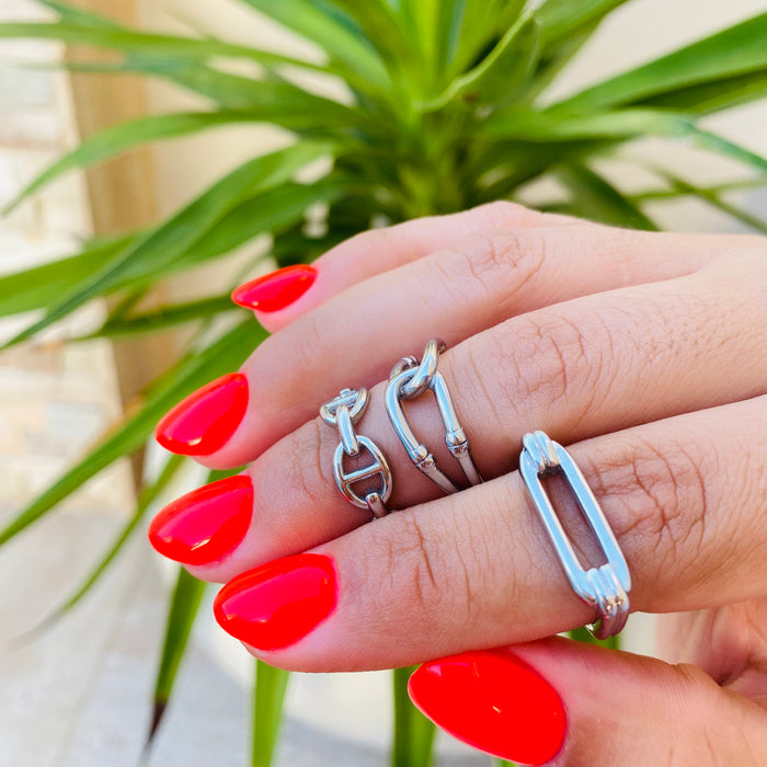 Rectangular Silver Ring