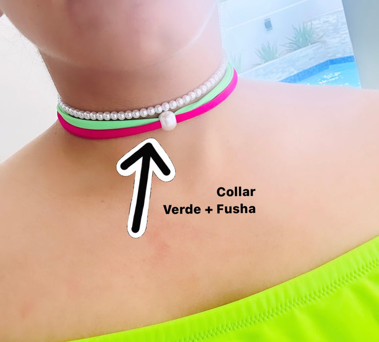 Choker Fusha + Verde