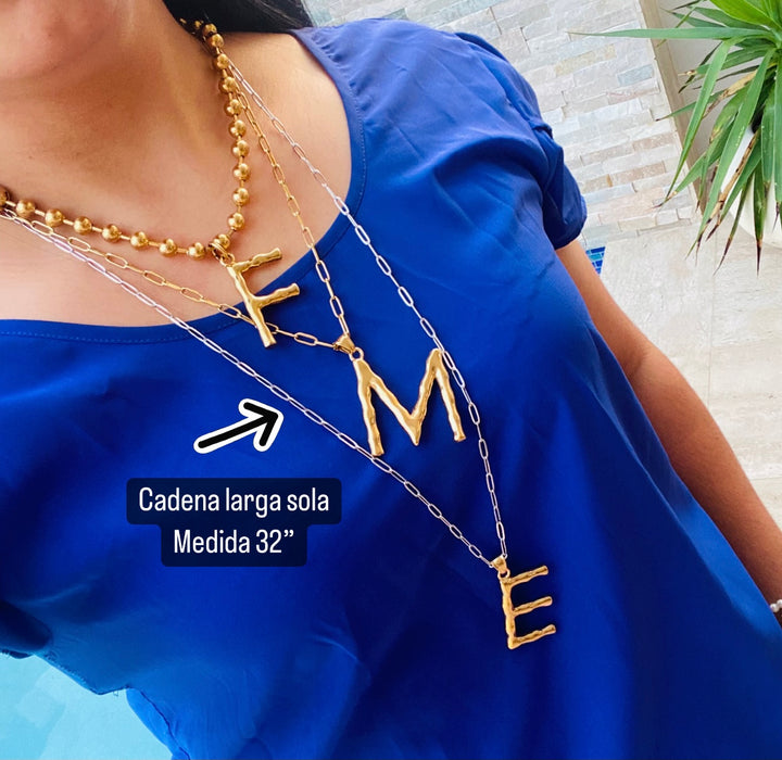 Cadena larga para colgar inicial